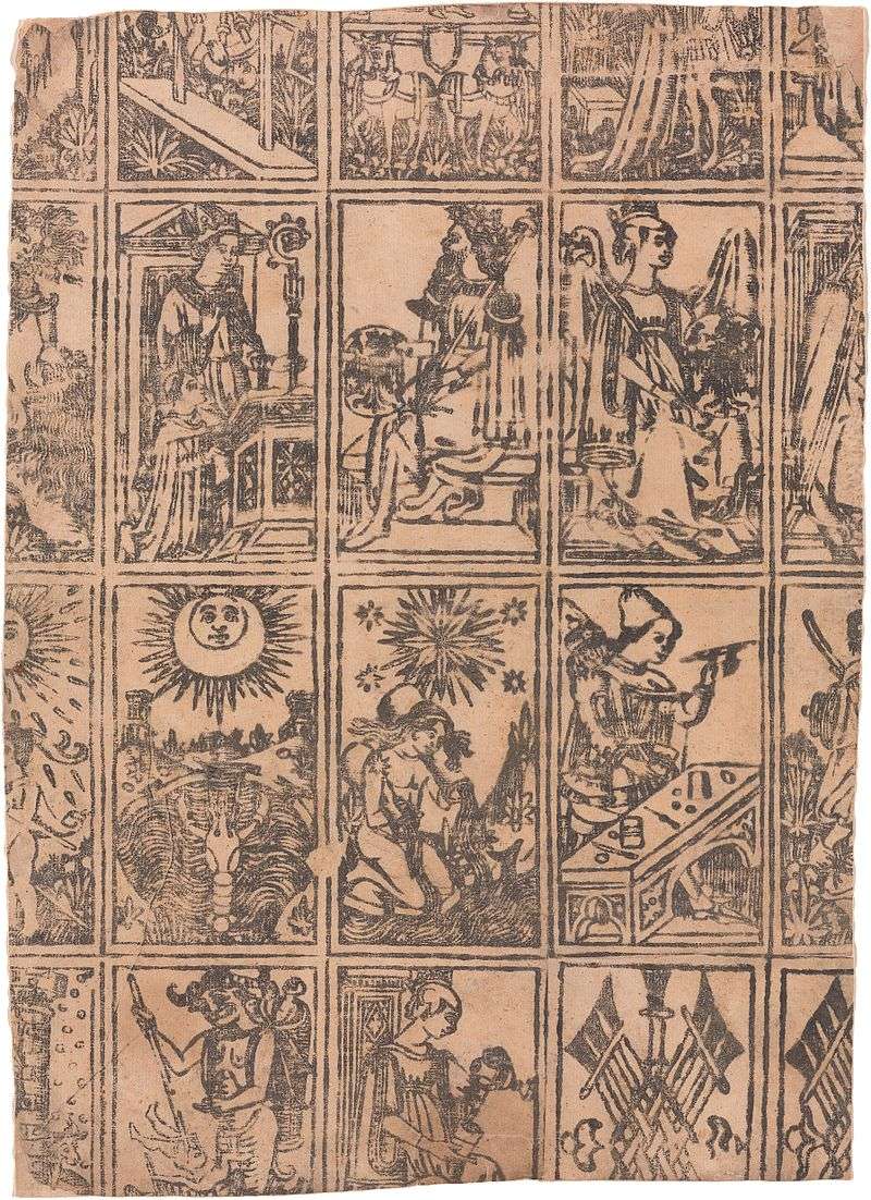 Milanese tarocchi, c. 1500.